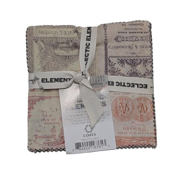 Eclectic Elements Charm Pack by Tim Holtz 5in Squares 13pcs - Picture 1 of 5